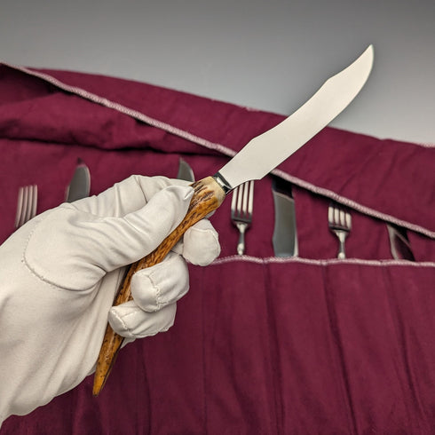 英国ヴィンテージ アントラーハンドル ディナーカトラリー6ペアセット R. F. MOSLEY